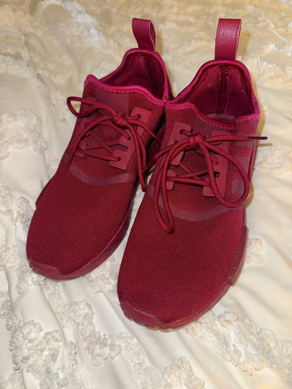 Women's Adidas Lightweight Burgundy Athletic Sneakers in decent shape